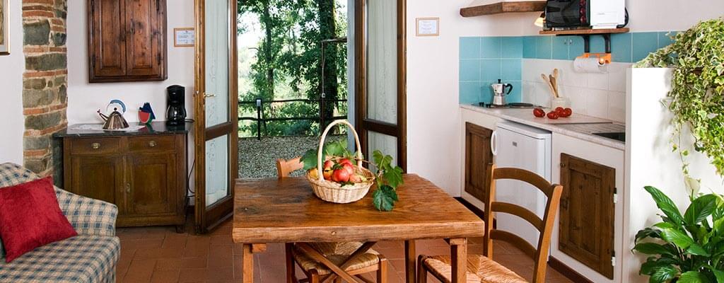 La cucina di un appartamento vacanze a Firenze